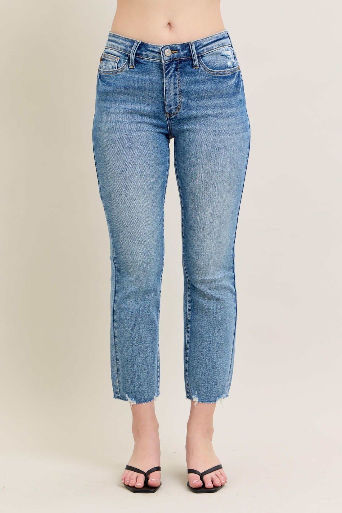Judy Blue Mid Rise Vintage Kick Flare Jeans