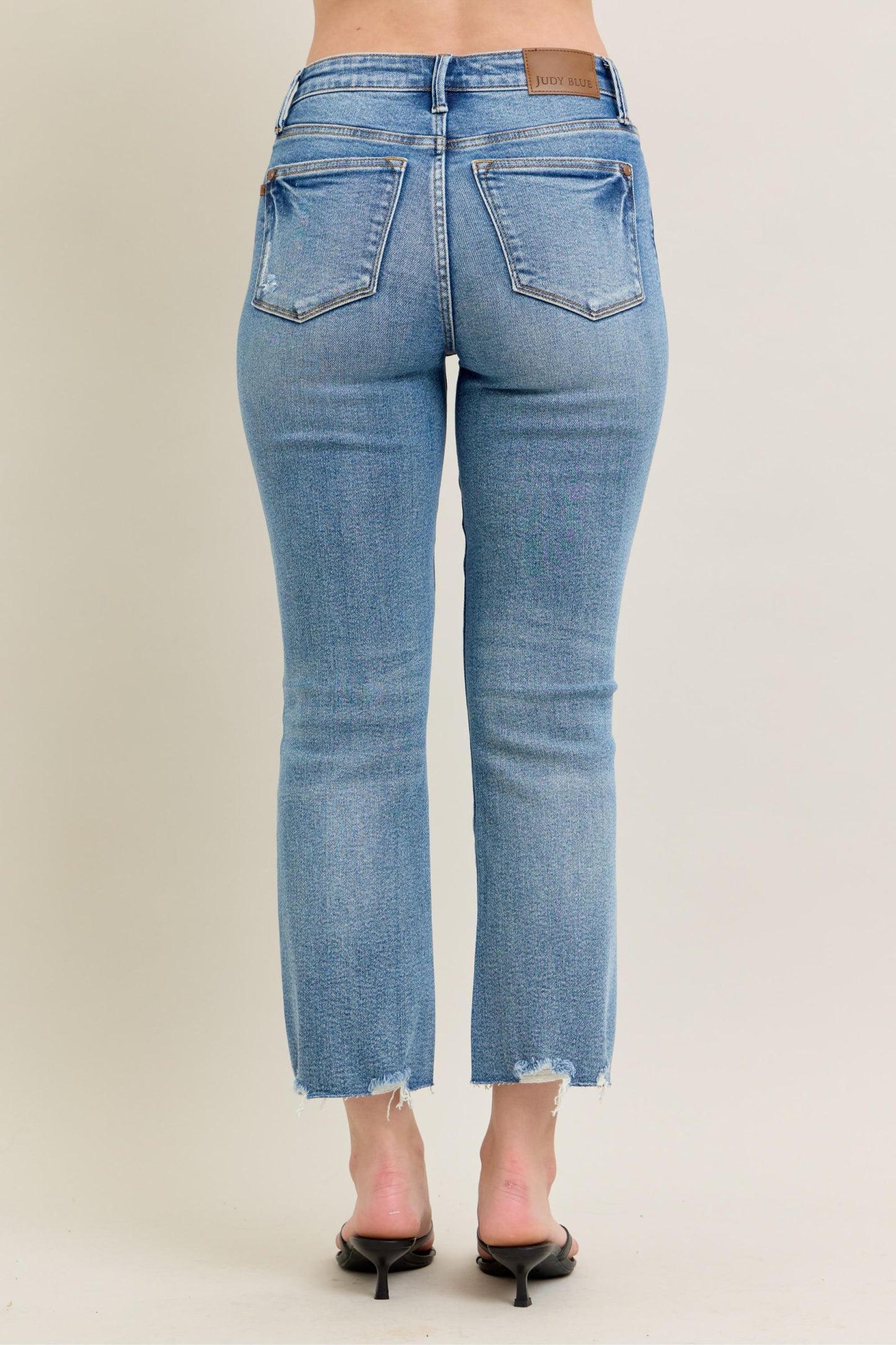 Judy Blue Mid Rise Vintage Kick Flare Jeans