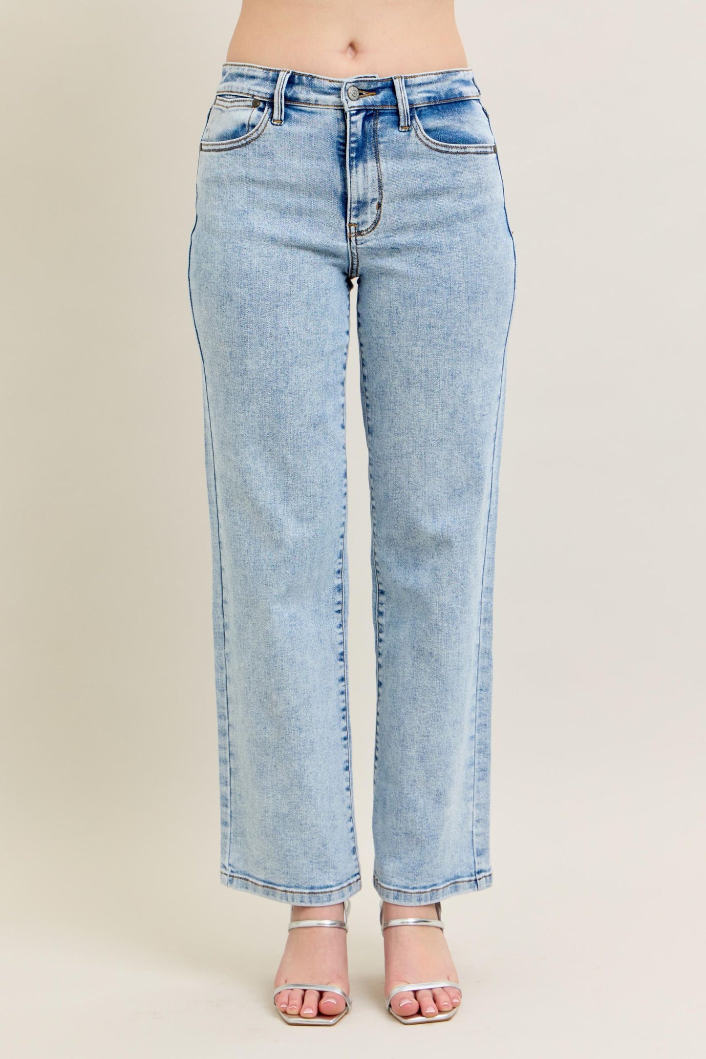 Judy Blue Stone Wash Straight Leg Jean