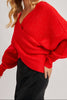 Ruby Wrap Crossover Ribbed Fuzzy Knit Sweater