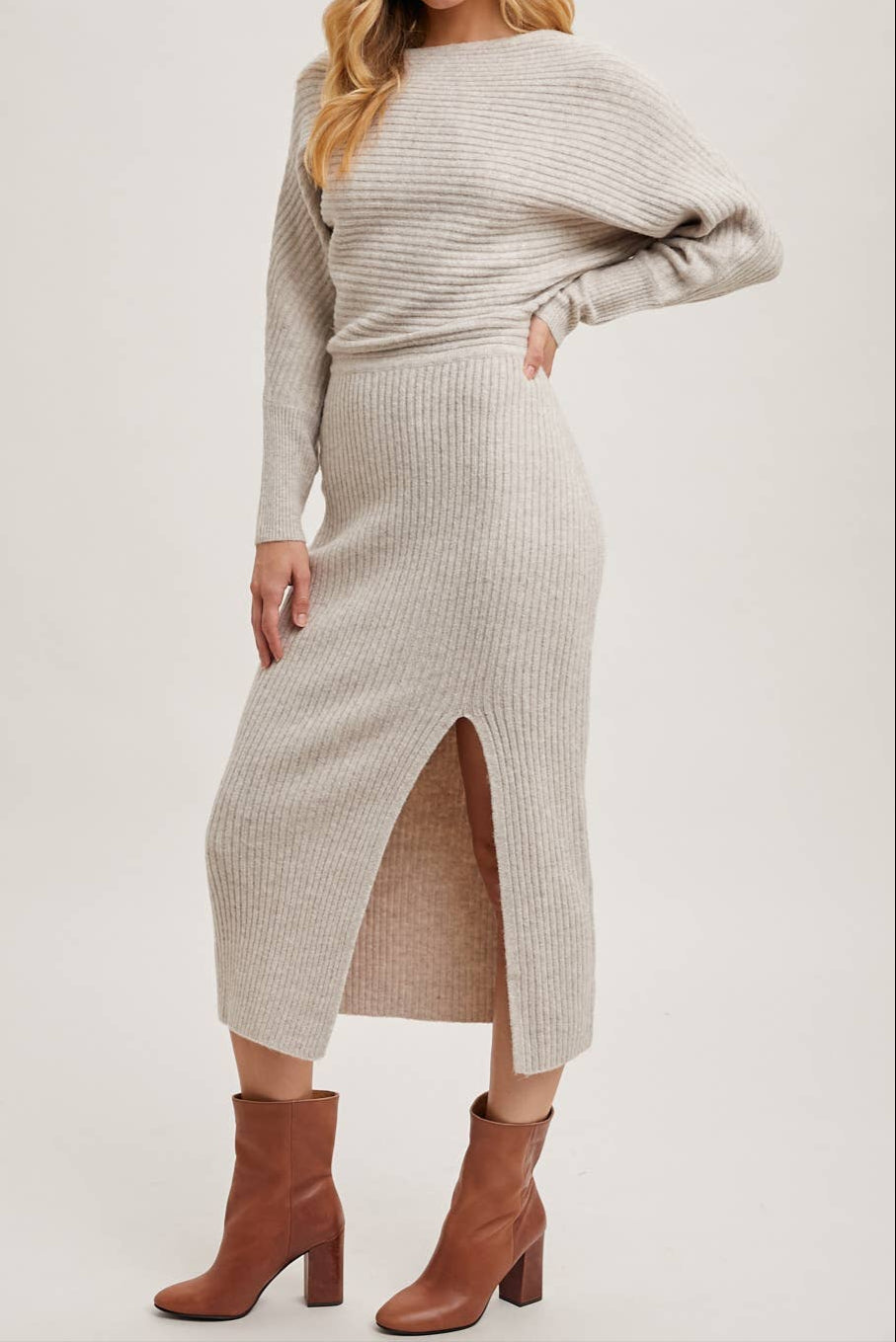 Luxe Knit Midi Sweater Dress