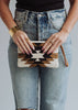 Black, White & Brown Aztec Wristlet