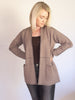 Jacquard Stitch Mocha Cardigan