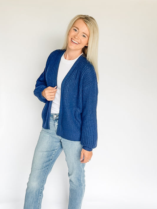 Navy Chunky Knit Sweater