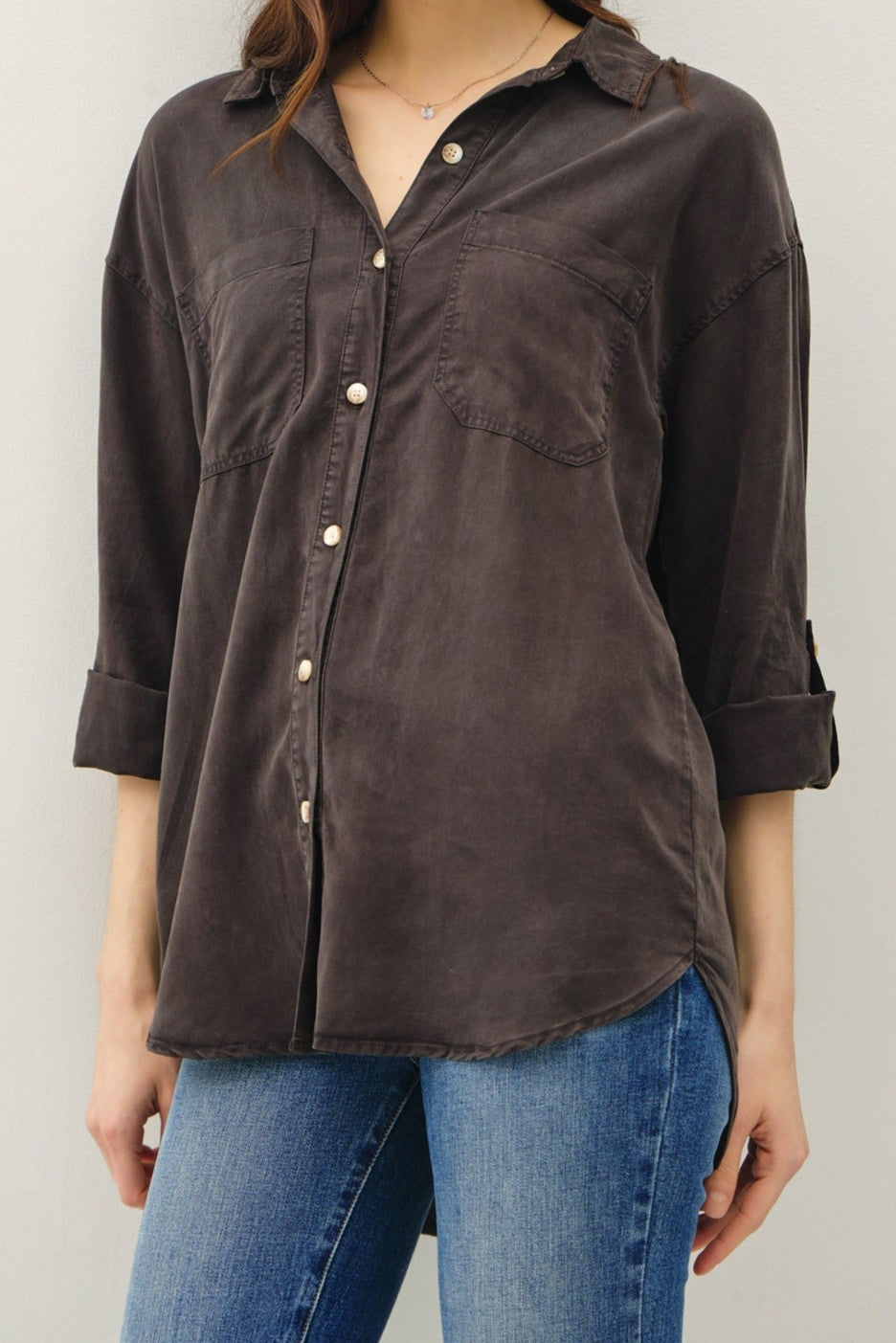 Charcoal Tencel Shirt