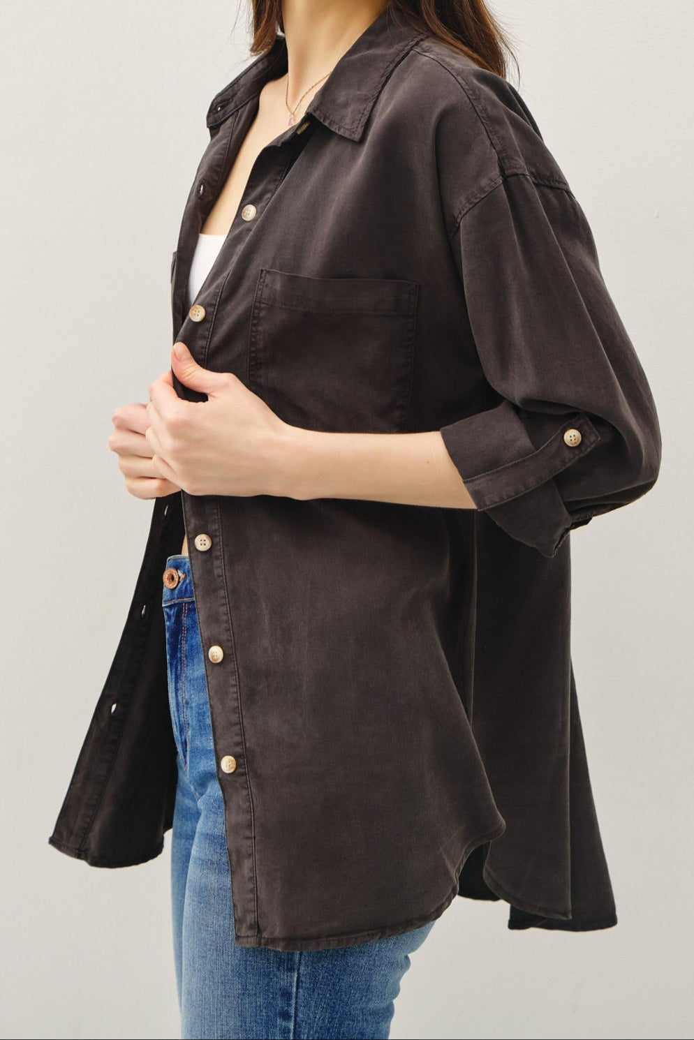 Charcoal Tencel Shirt