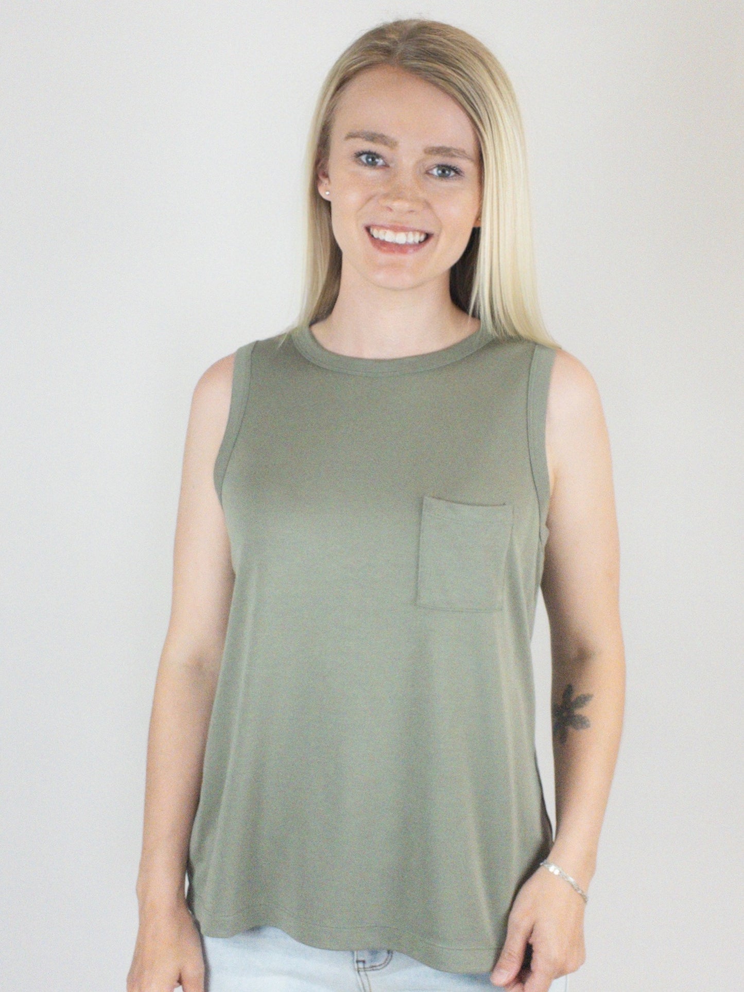 Olive Pocket Tank