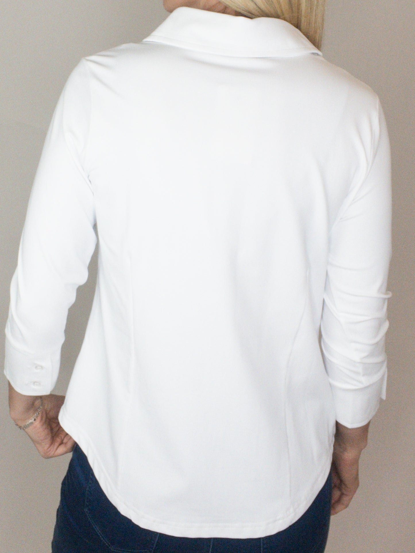 Lulu-B White Button Down Blouse