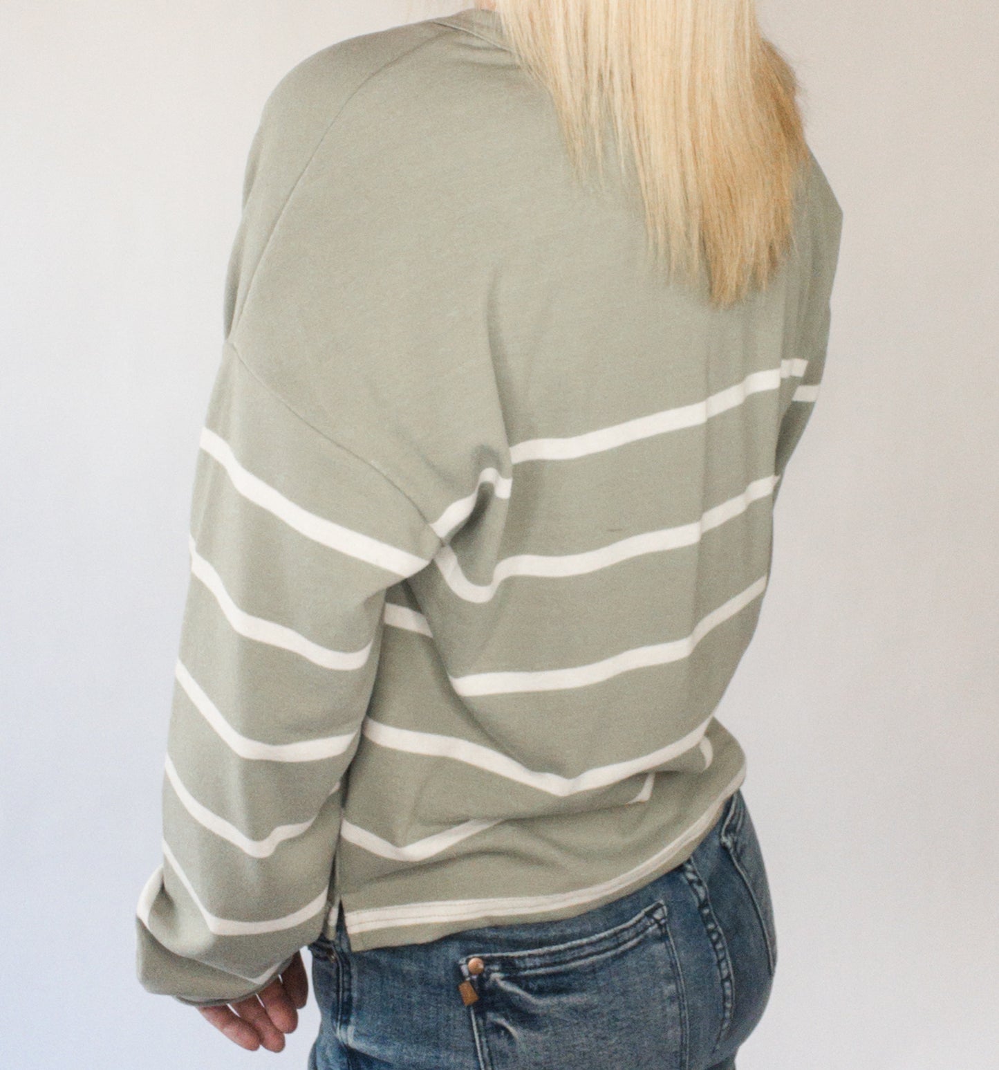 Byron Forest White Stripe Top