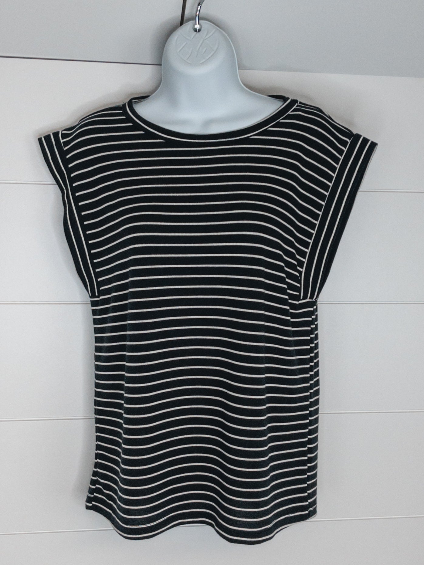 Black / White Stripe Top