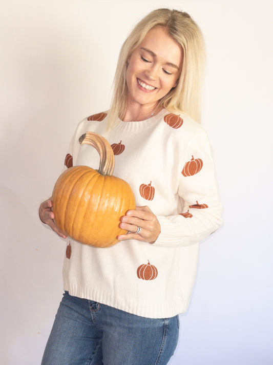 Pumpkin Cream Autumn Sweater