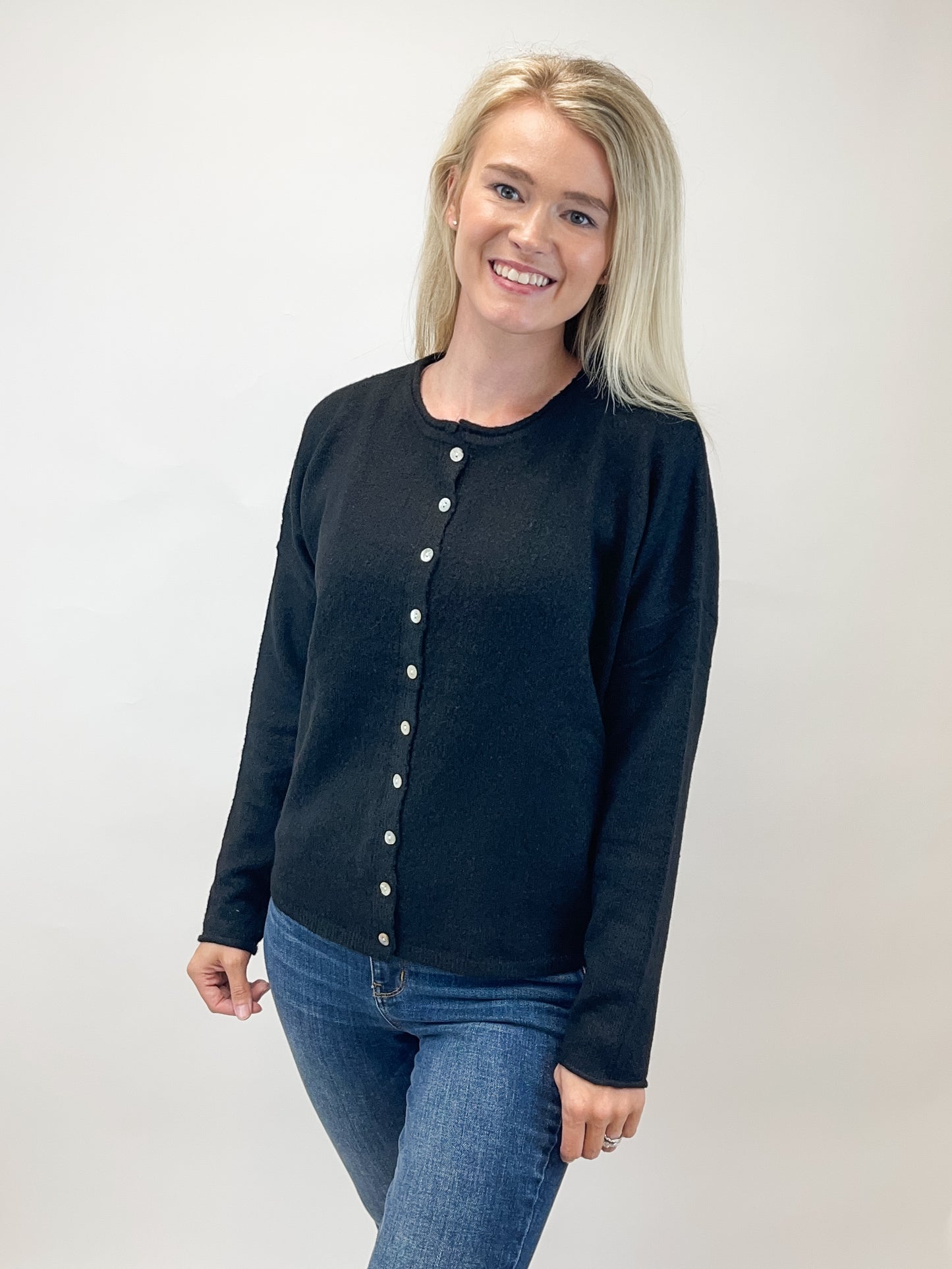 Black Button Down Cardigan