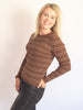 Double Stripe Crewneck Rib Sweater
