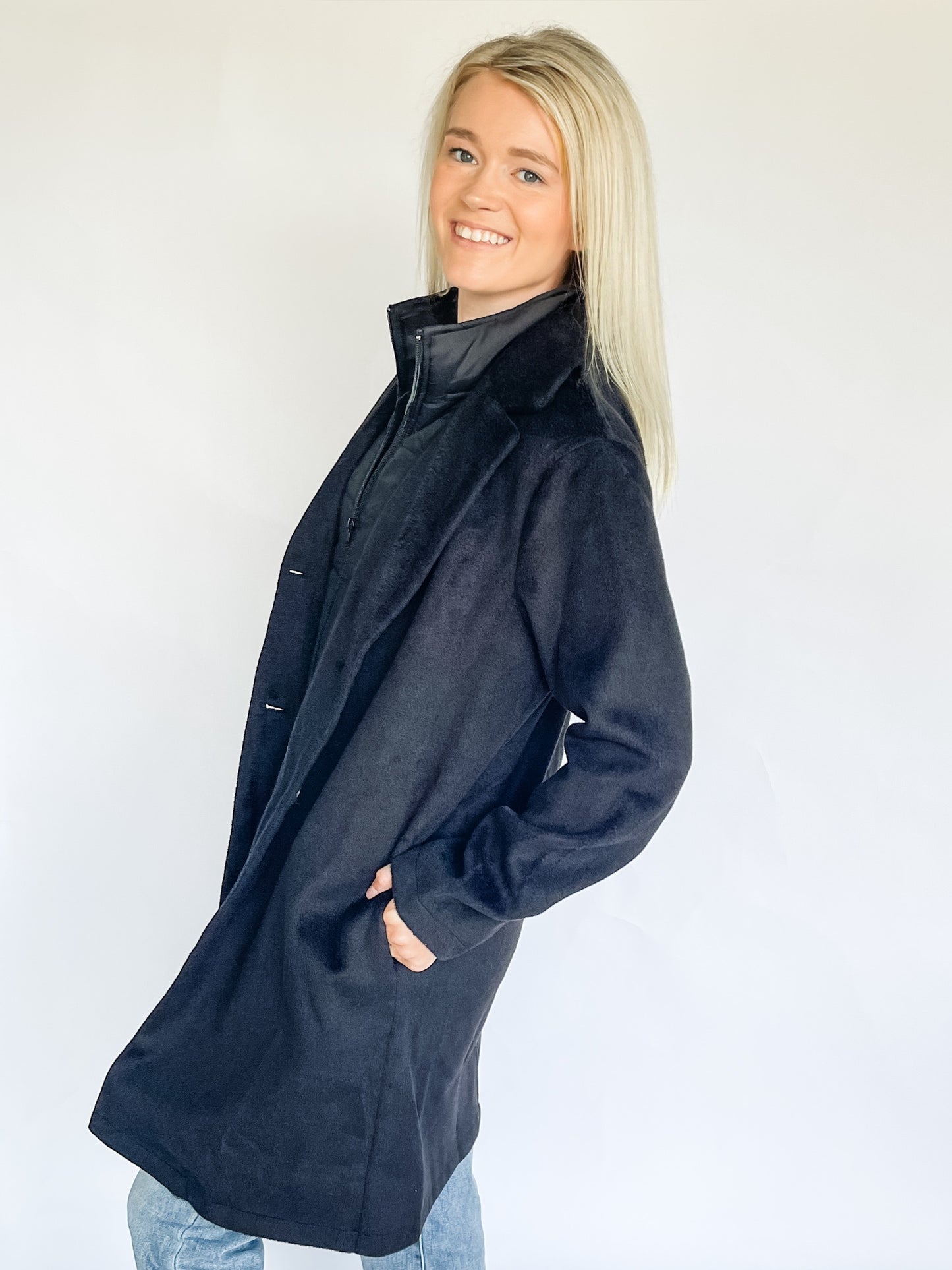 Velvet Touch Longline Coat