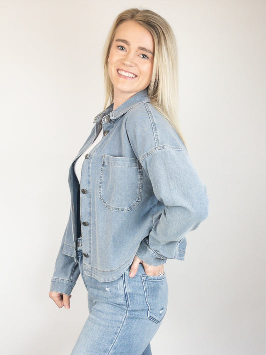 Medium Wash Lightweight Denim Jacket