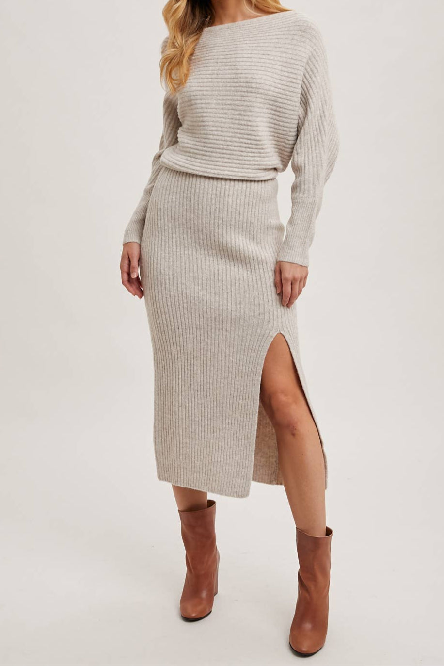 Luxe Knit Midi Sweater Dress