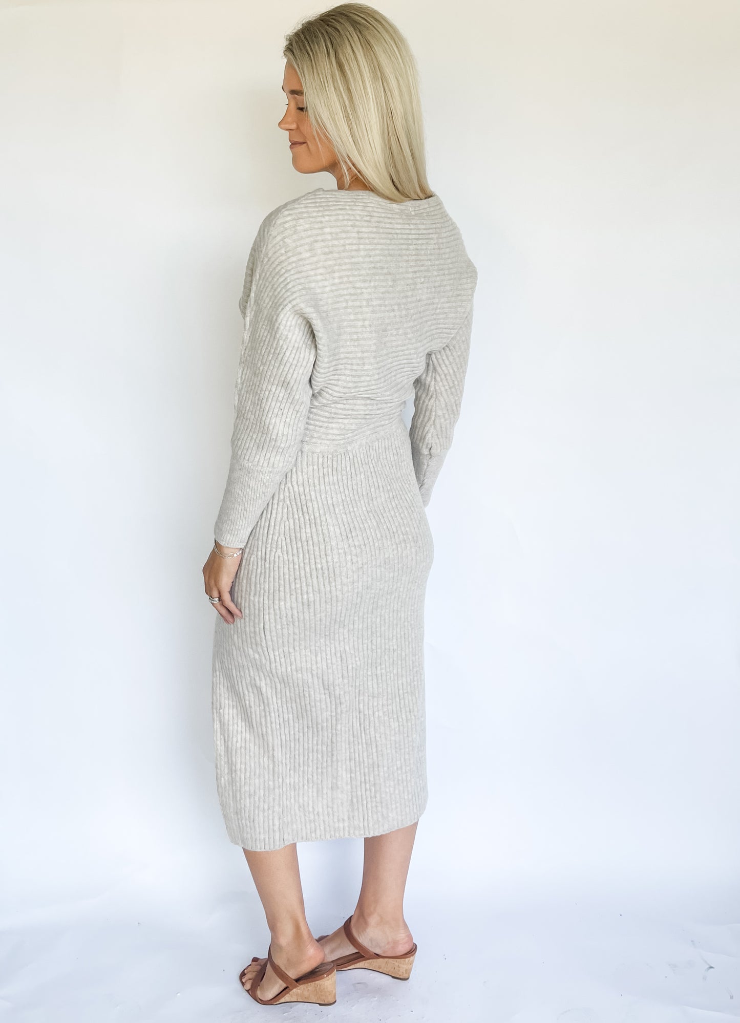 Luxe Knit Midi Sweater Dress