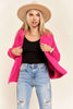 Hot Pink Fuzzy Cardigan