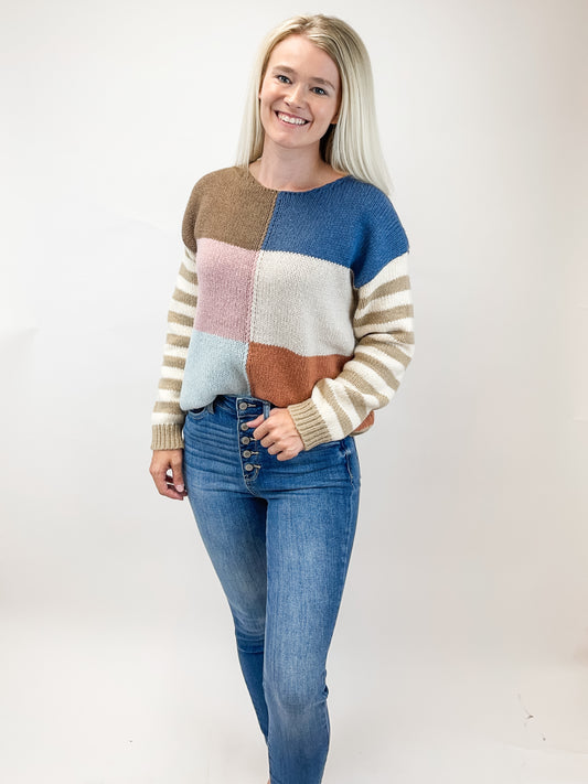 Autumn Check Sweater