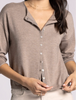 Della Taupe Cashmere Cardigan