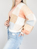 Ivory Orange Mosaic Cardigan