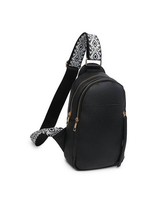 Crossbody Backpack: Black