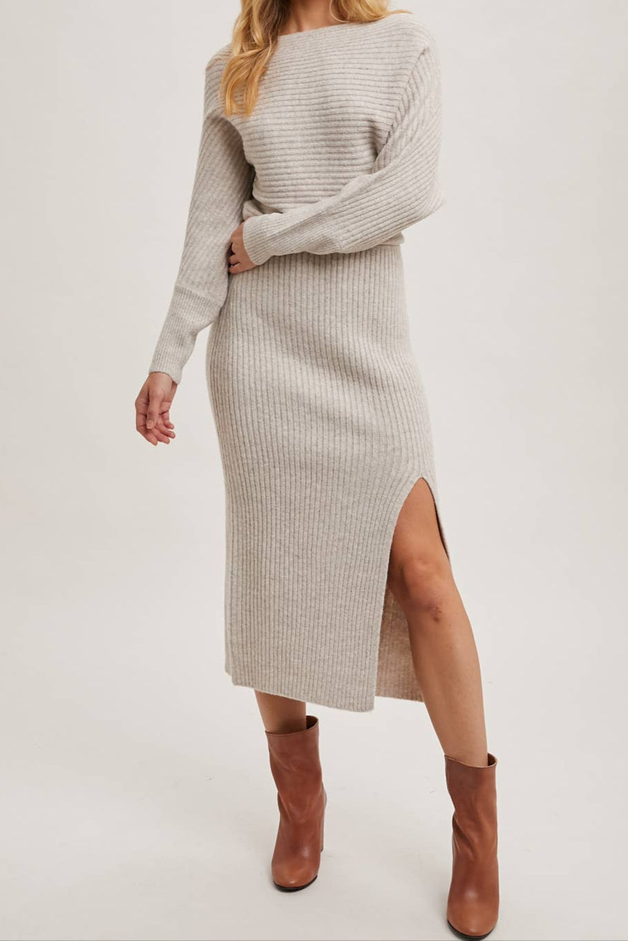 Luxe Knit Midi Sweater Dress