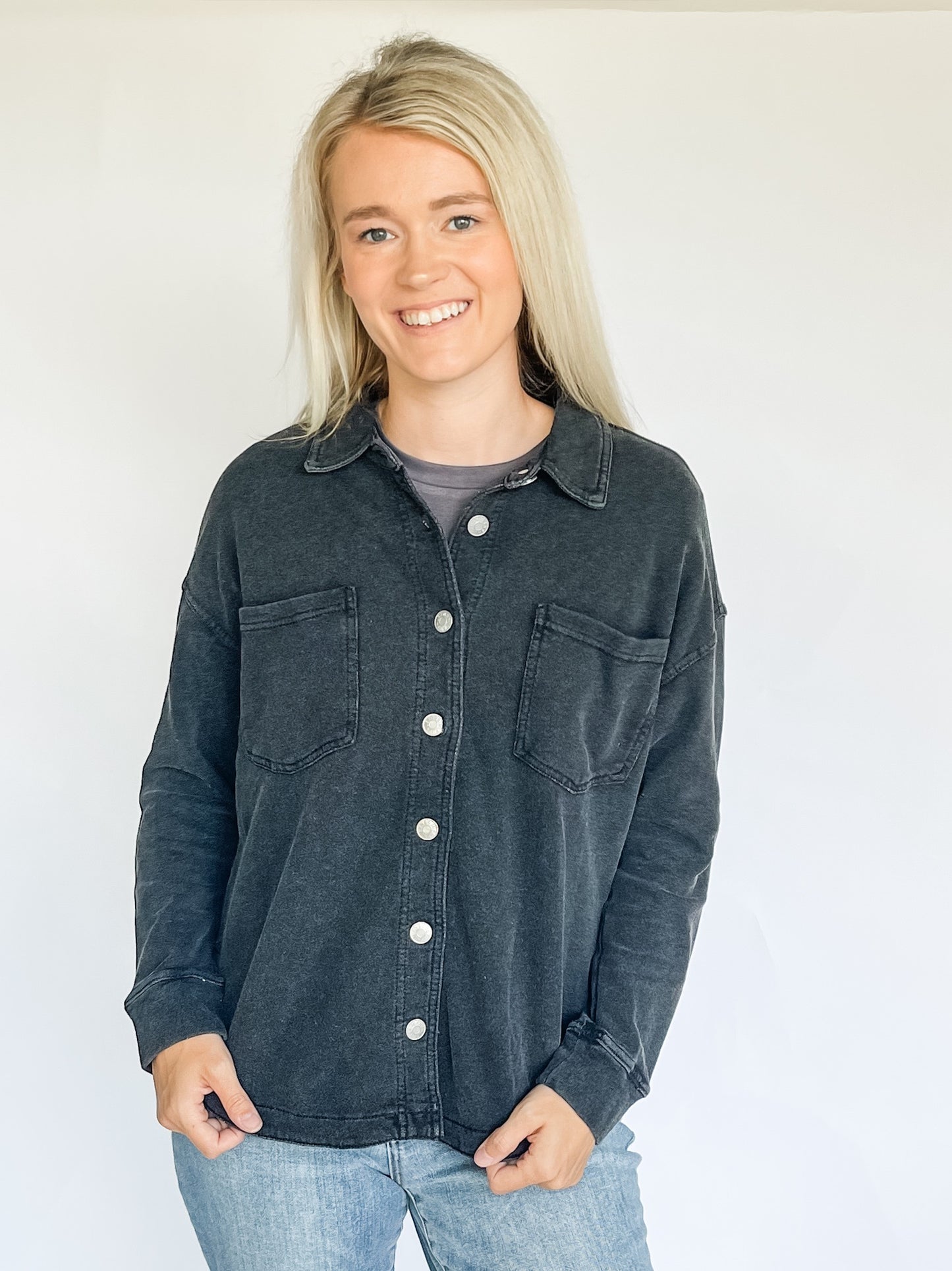 Classic Black Washed Shacket