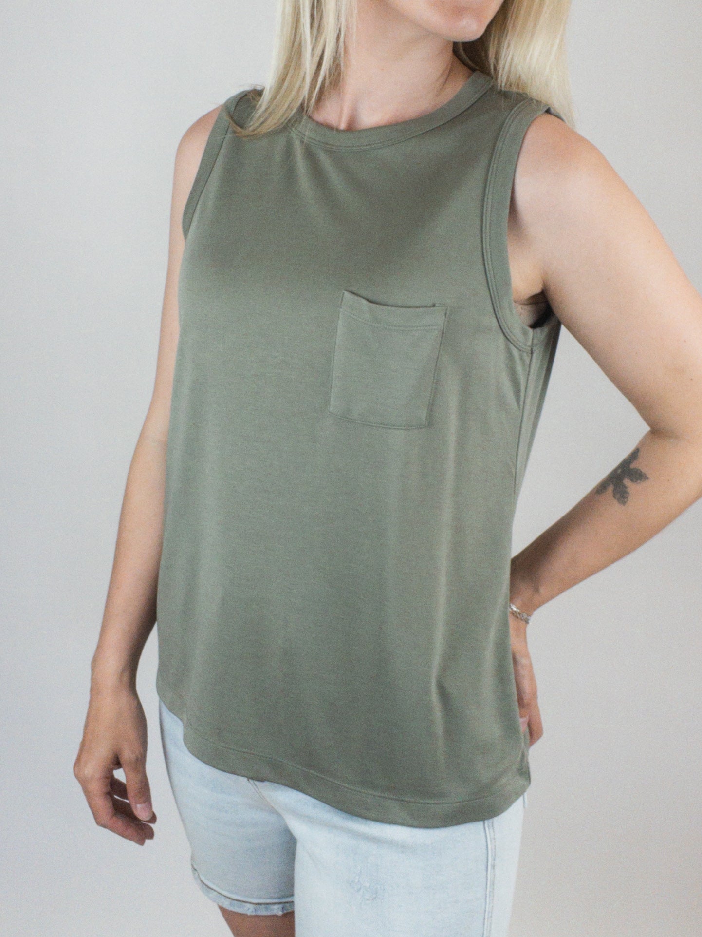 Olive Pocket Tank
