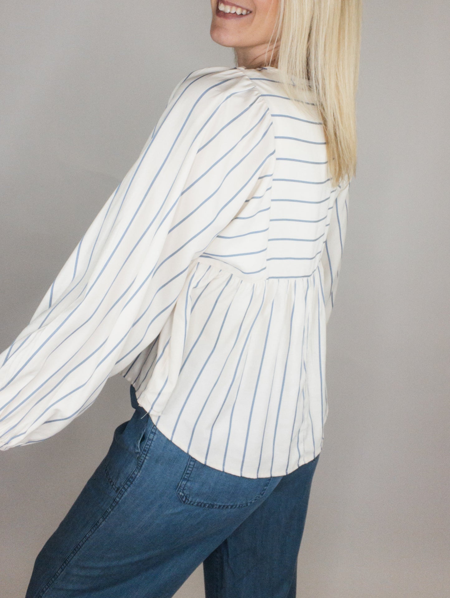Blue Stripe Blouse
