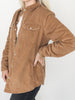 Camel Corduroy Sherpa-Lined Jacket