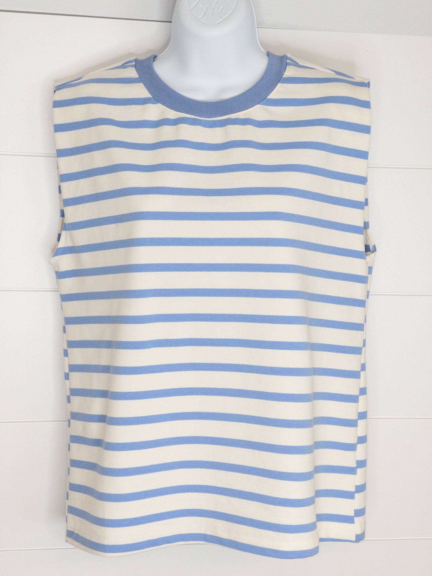 Blue / White Stripe Top