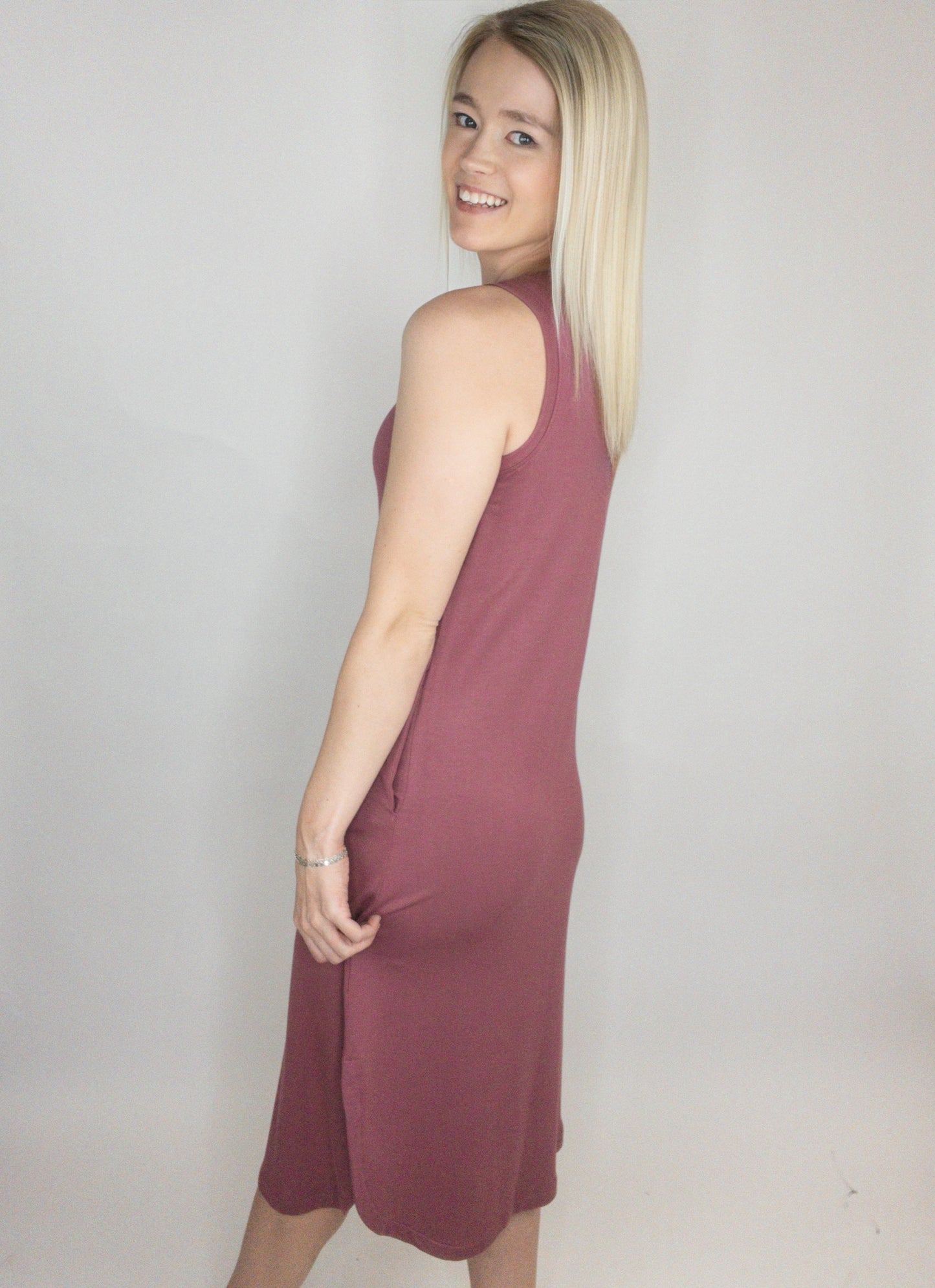 Marsala Modal Midi Dress