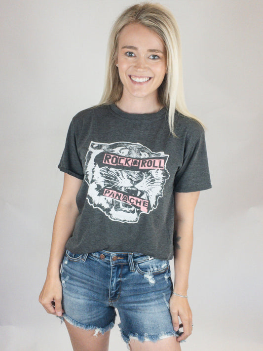 Gray Rock & Roll Tiger Tee