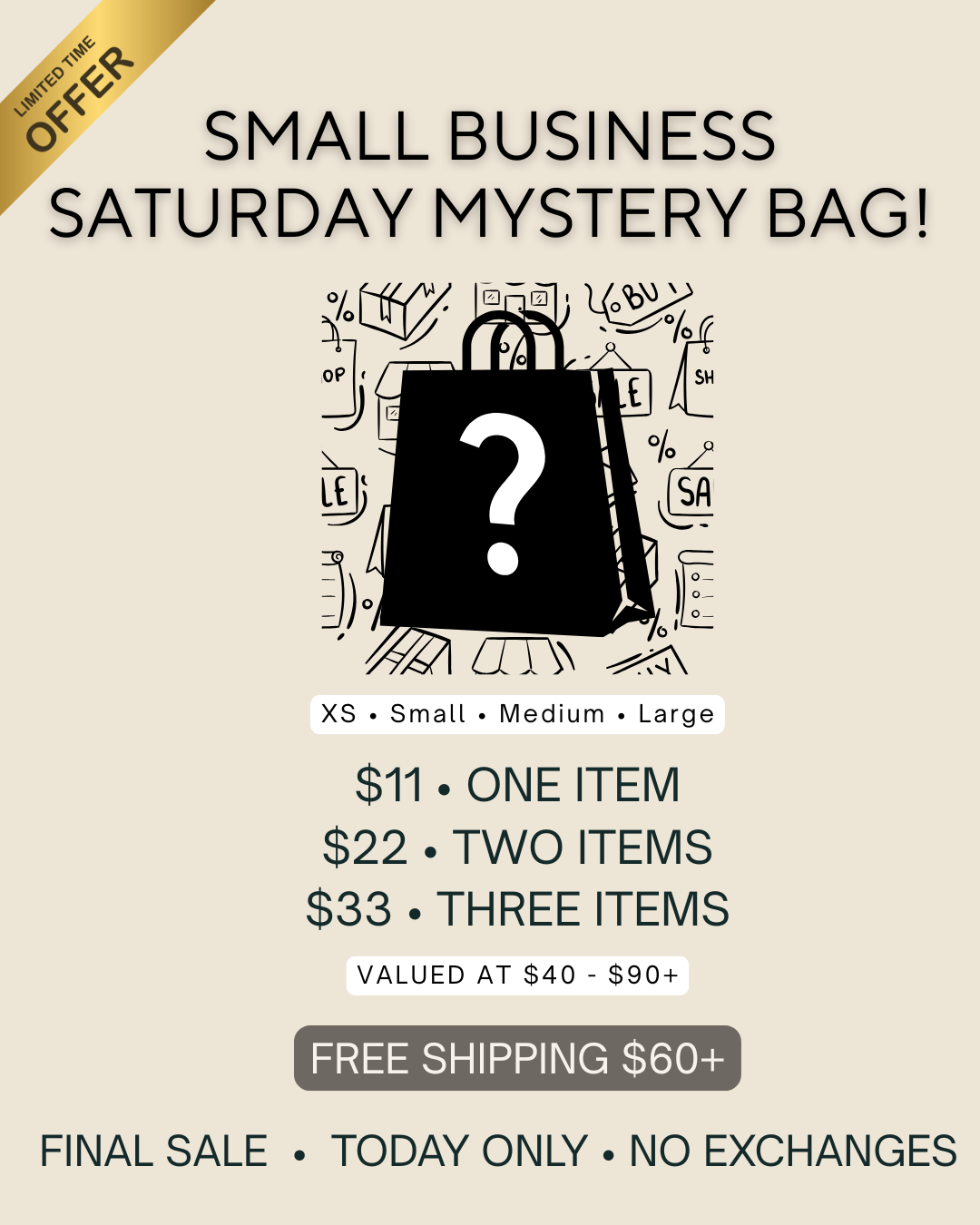 Small Business Saturday Mystery Bag