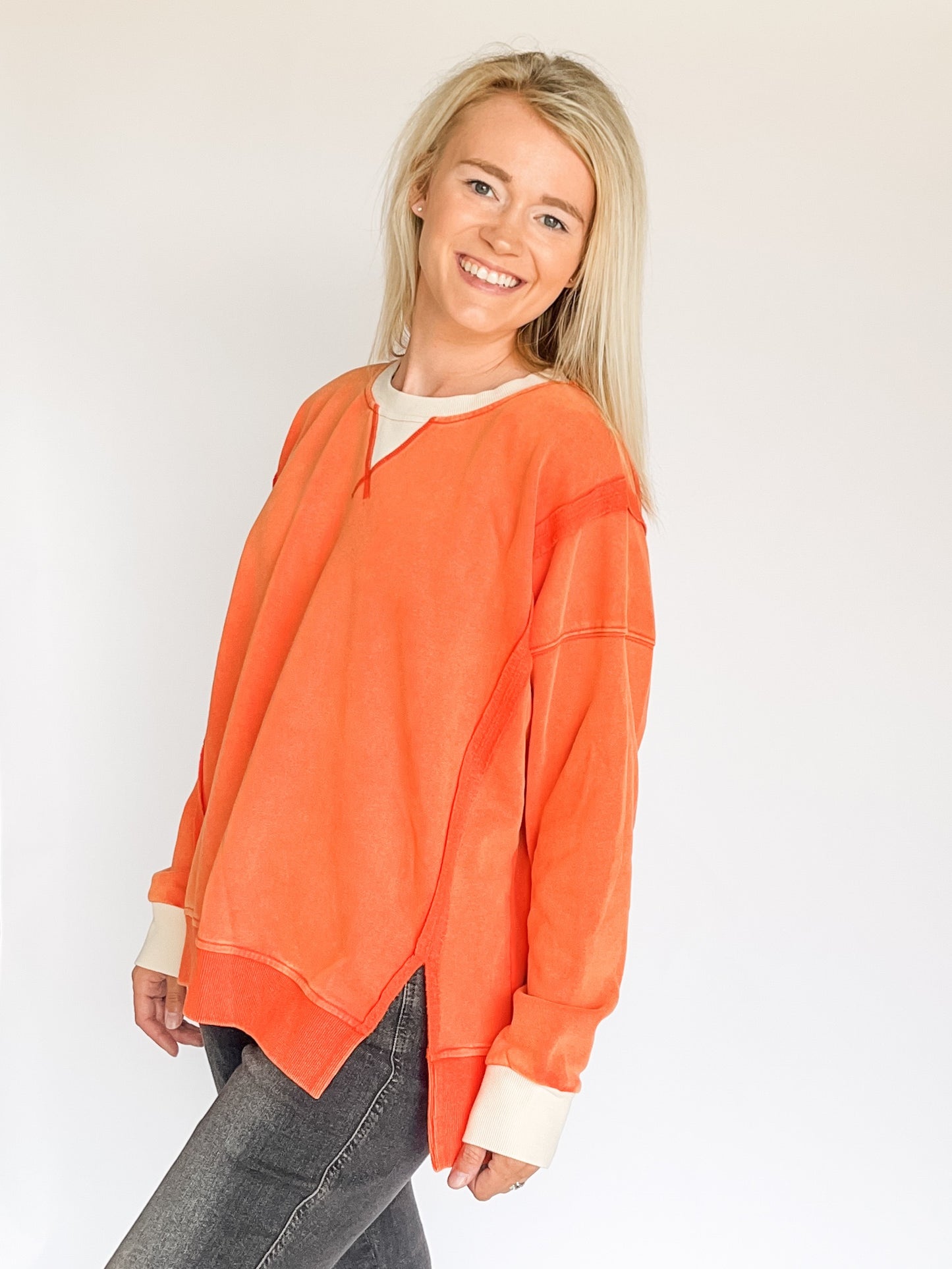 Orange Soda Snow Wash Sweatshirt