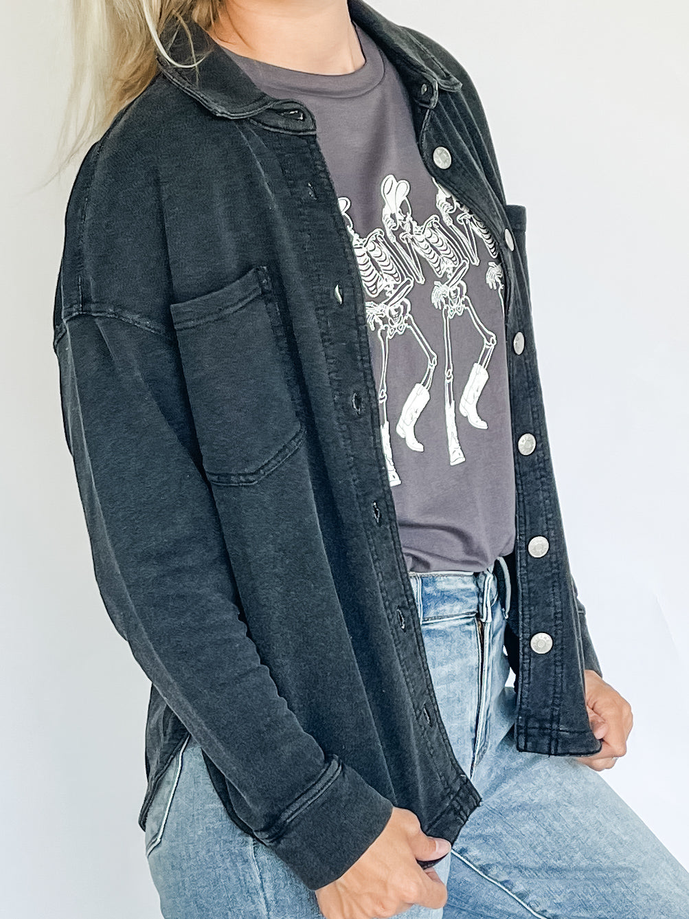 Classic Black Washed Shacket