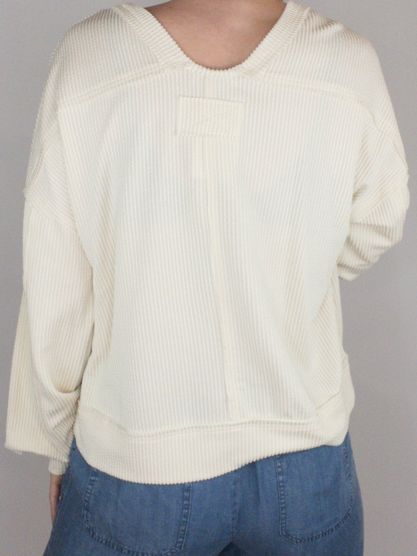 Oat Ribbed Top