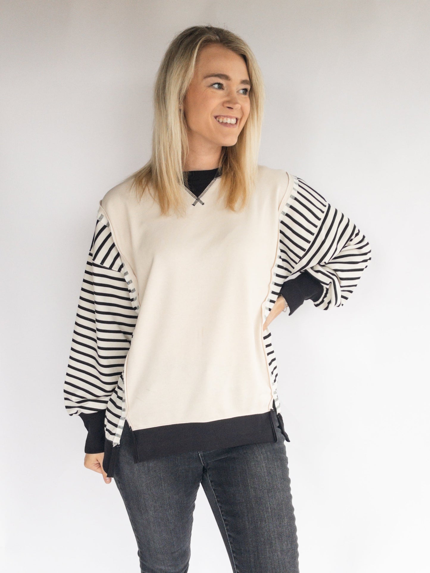 Oversized Striped Top