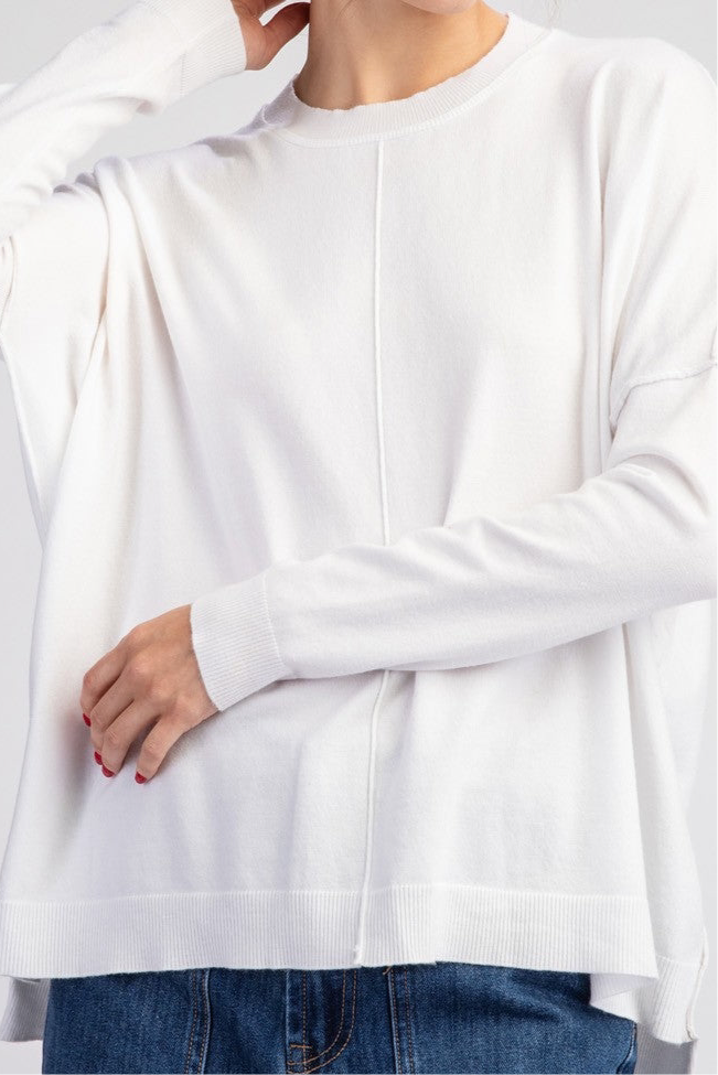 White Lightweight Sweater Top