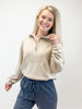 Khaki Half Zip Scuba Top