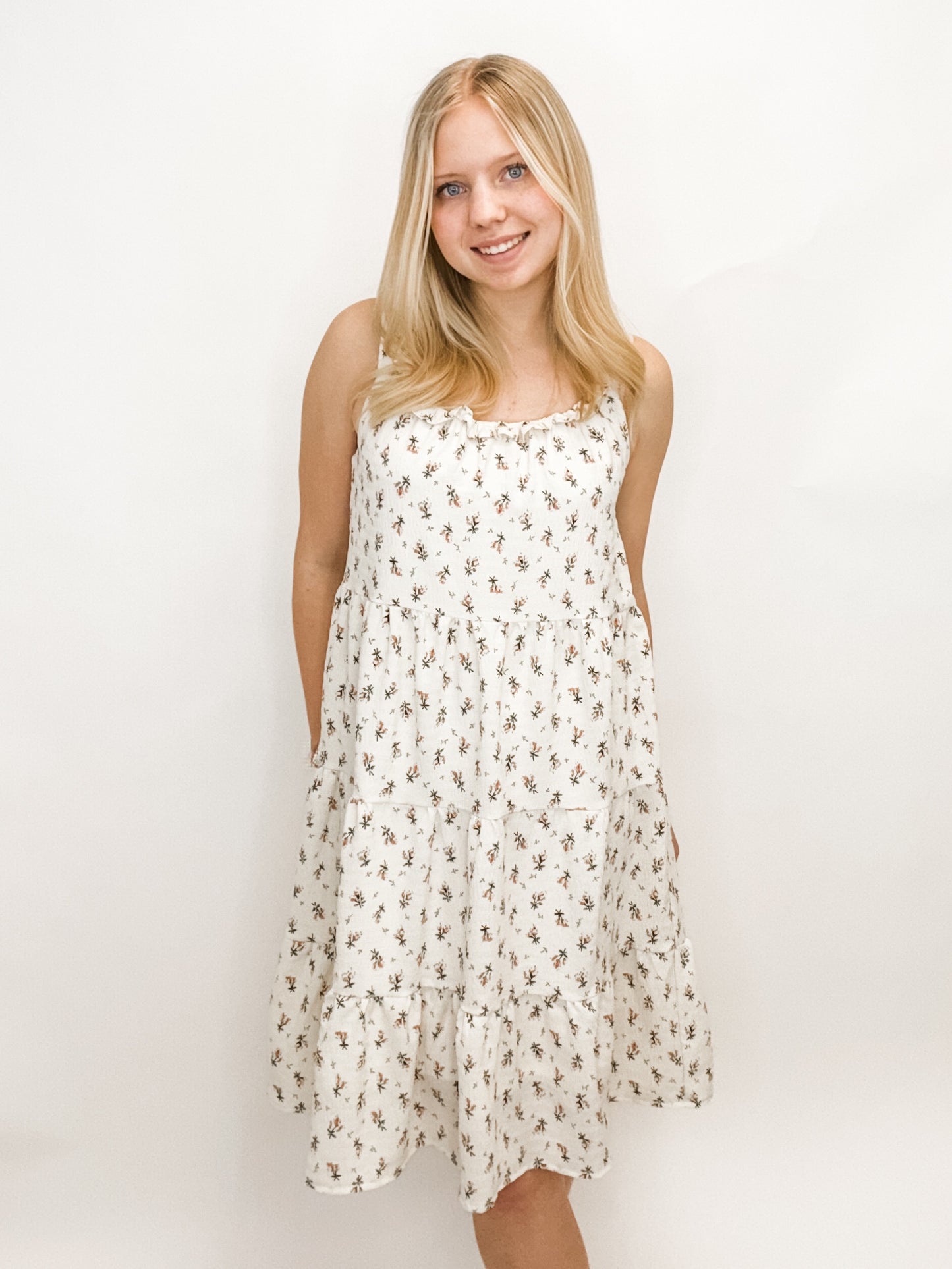 Ditsy Floral Cream Dress