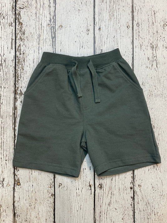 Olive Pull-On French Terry Toddler Short With Pockets