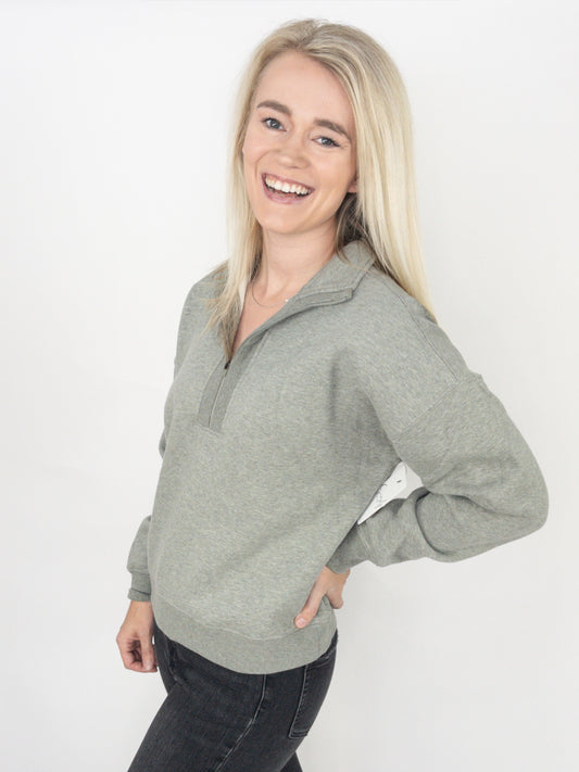 Mirabel Vetiver Heather Sweatshirt