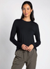 Stassi Black Longsleeve Top