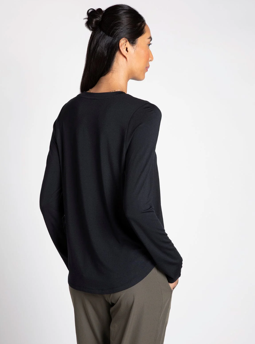 Stassi Black Longsleeve Top
