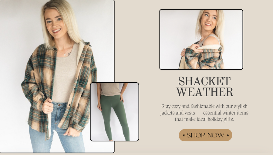 Cozy fall plaid shacket with sherpa lining