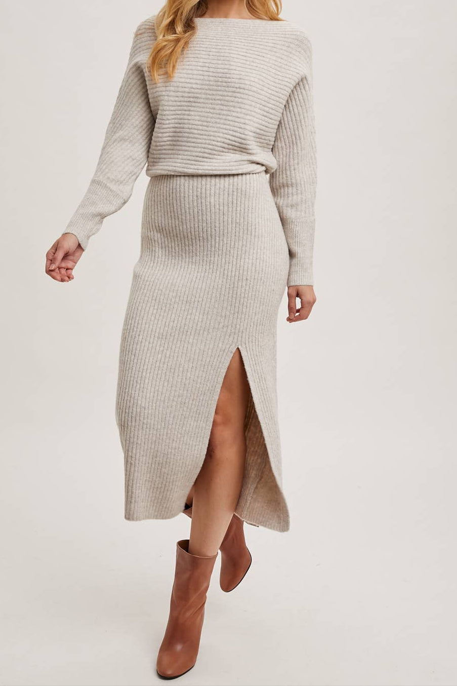 Luxe Knit Midi Sweater Dress