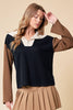 Neutral Color Block Top