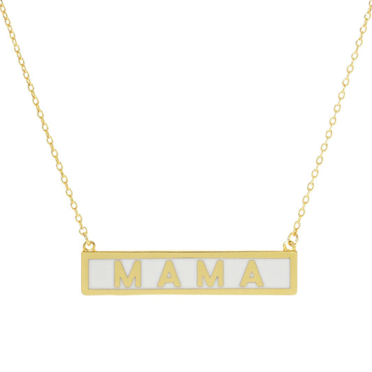 Gold-Dipped MAMA Pendant Necklace: ONE SIZE / GWH
